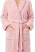 Indigo Sky Womens Cable Effect Fleece Robe IN50036 PNK - Pink