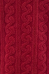 Indigo Sky Womens Cable Effect Fleece Zip Robe IN50055 RED - Red