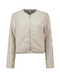 Hailys Ladies Sp44orty Collarless Quilted Cropped Jacket - Nature INT-2510059C