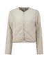 Hailys Ladies Sp44orty Collarless Quilted Cropped Jacket - Nature INT-2510059C