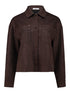 Hailys He44ather Faux Suede Shacket Blazer INT-2601092 - Cocoa