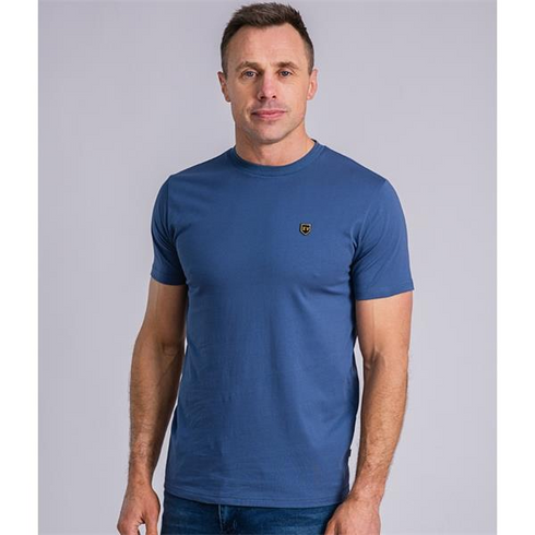 XV Kings by Tommy Bowe Intruder T-Shirt Cobalt Blue Athletic Fit