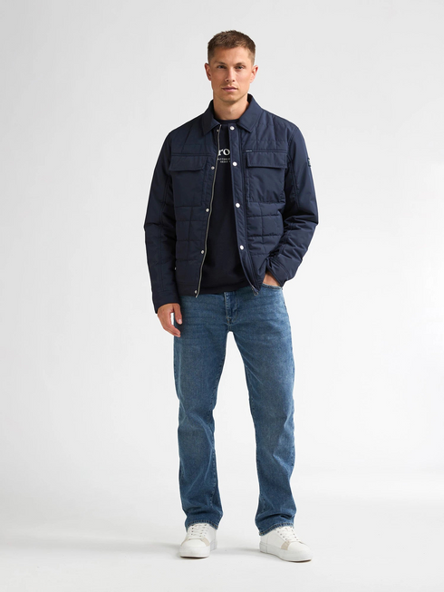 Petrol Square-Quilted Padded Jacket JAC108 5092 - Royal Navy