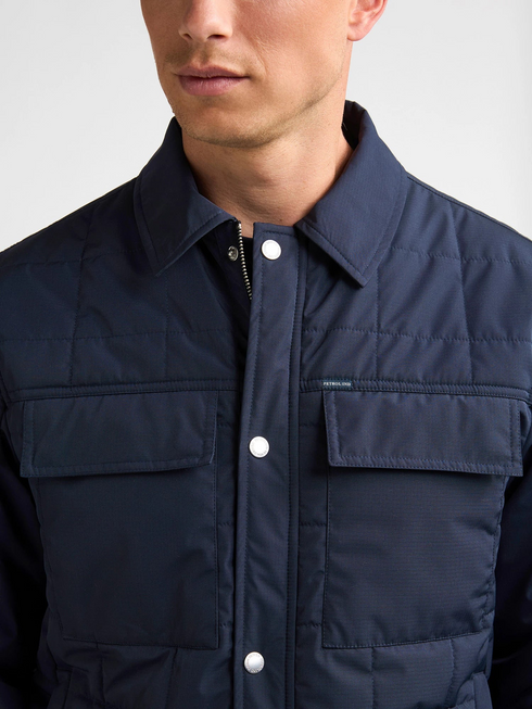 Petrol Square-Quilted Padded Jacket JAC108 5092 - Royal Navy