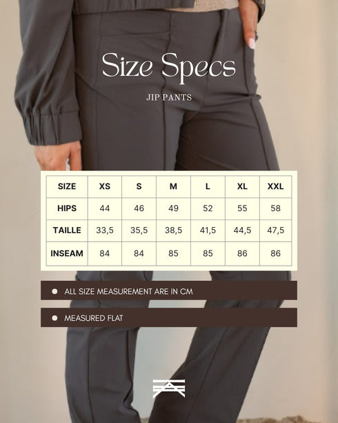 Kimara Jip Straight-Leg High-Waist Trousers JIP - Grey Souk