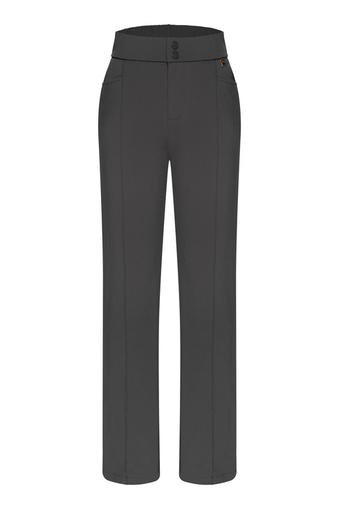 Kimara Jip Straight-Leg High-Waist Trousers JIP - Grey Souk