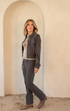 Kimara Jip Straight-Leg High-Waist Trousers JIP - Grey Souk