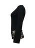 Hailys Ladies Me44dina Lace Trim Top - Black JY-21082