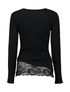 Hailys Ladies Me44dina Lace Trim Top - Black JY-21082