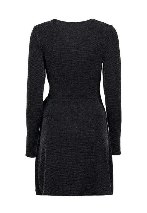 Hailys Vi44ldane Long Sleeve Glitter Wrap Dress JY-21098PTY