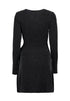 Hailys Vi44ldane Long Sleeve Glitter Wrap Dress JY-21098PTY