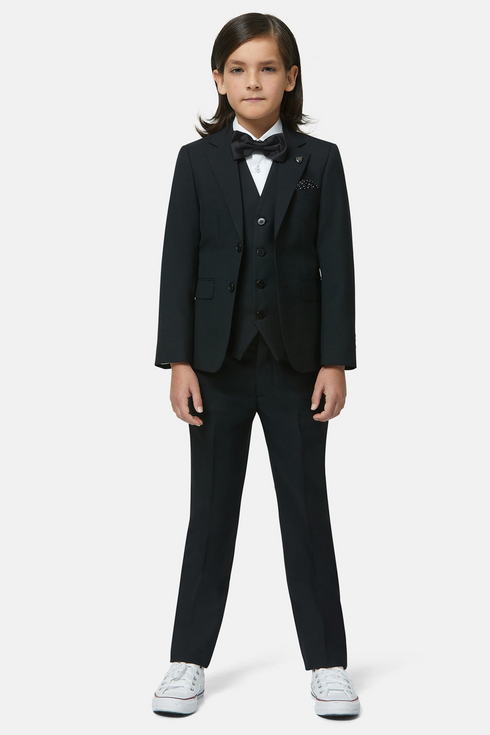 Benetti Boys James 3-Piece Suit – Classic Black