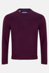 Benetti Julius Long Sleeve Round/Crew Neck Knit Sweater Bordo