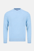 Benetti Menswear Julius Sky Crew Neck Premium Cotton Knit Sweater