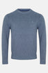 Benetti Julius Long Sleeve Round/Crew Neck Knit Sweater Smoke Blue Grey