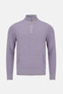 Benetti Menswear Julius Lilac 1/4 Zip Premium Cotton Knit Sweater