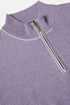 Benetti Menswear Julius Lilac 1/4 Zip Premium Cotton Knit Sweater