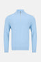 Benetti Menswear Julius Sky Blue 1/4 Zip Premium Cotton Knit Sweater