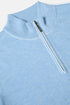 Benetti Menswear Julius Sky Blue 1/4 Zip Premium Cotton Knit Sweater