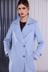 Kate Cooper Wool Mix Coat Sleeve Tabs Arctic Blue Luxury Long Line Occasionwear KCAW26103