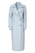 Kate Cooper Wool Mix Coat Sleeve Tabs Arctic Blue Luxury Long Line Occasionwear KCAW26103