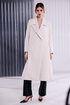 Kate Cooper Double Breasted Long Coat KCAW26111 - Ice