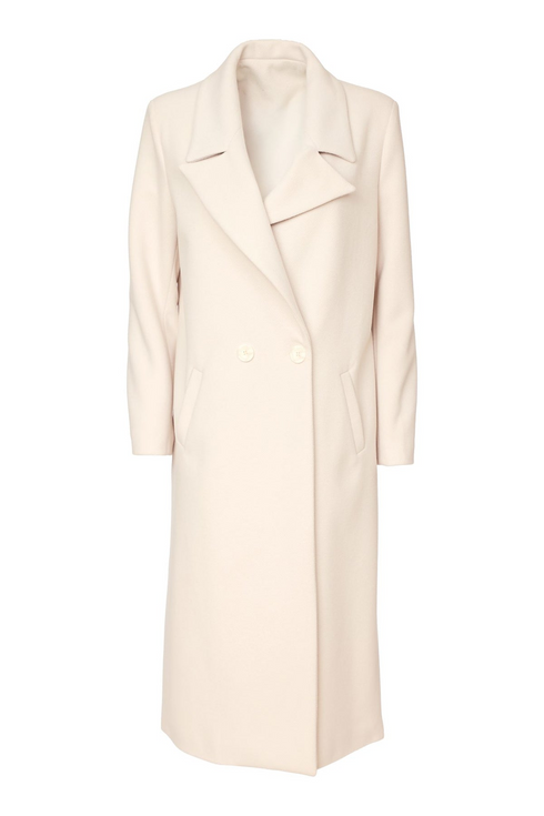 Kate Cooper Double Breasted Long Coat KCAW26111 - Ice