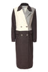 Kate Cooper Cream & Silver Block Colour Wool Mix Coat KCAW26117
