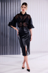 Kate Cooper Organza Blouse With Jewel Button KCAW26123 Black