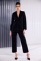 Kate Cooper Lurex Check Trouser in 985 Black & Silver KCAW26133