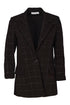 Kate Cooper Lurex Check Blazer Style Jacket in 985 Black & Silver KCAW26132