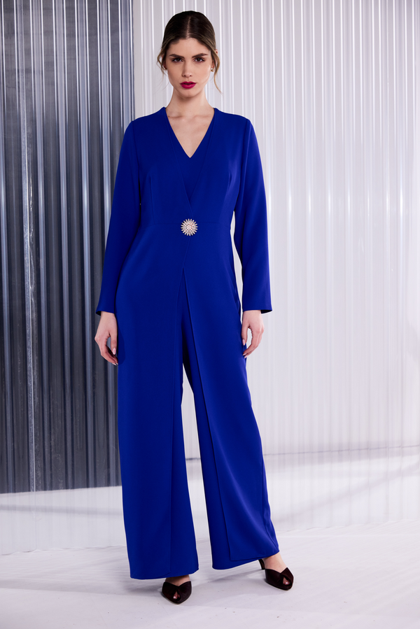 Kate Cooper Jumpsuit With Clasp At Front Closing 68 Regal Blue KCAW26138