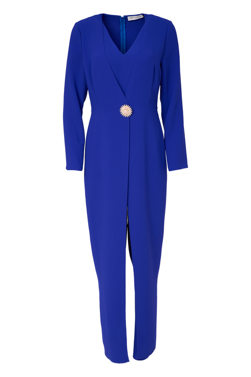 Kate Cooper Jumpsuit With Clasp At Front Closing 68 Regal Blue KCAW26138
