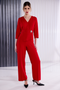 Kate Cooper Jumpsuit With Wrap Detail At Front in 42 Poppy Red KCAW26139