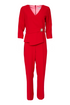 Kate Cooper Jumpsuit With Wrap Detail At Front in 42 Poppy Red KCAW26139