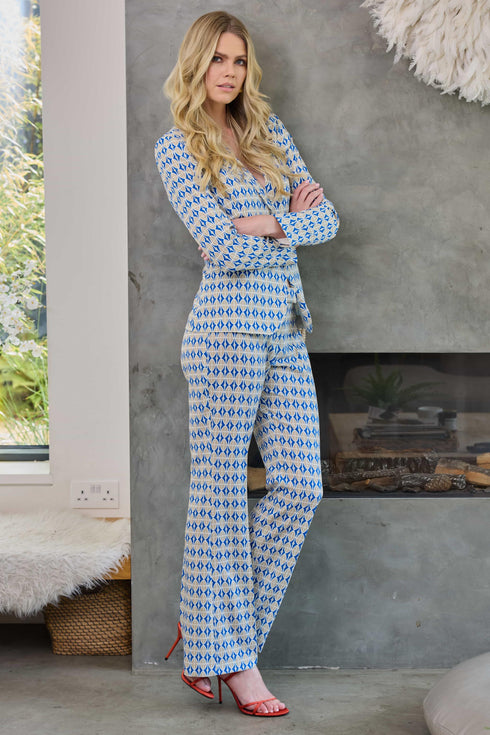 Kate Cooper Bootcut Oval Graphic Print Trousers KCS25118