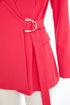 Kate Cooper V-Neck Wrap Jacket with Side Buckle Detail – Poppy Red – KCS26116