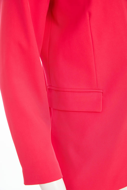 Kate Cooper V-Neck Wrap Jacket with Side Buckle Detail – Poppy Red – KCS26116