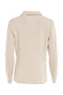 Kate Cooper Single Breasted Jersey Blazer with Pearl Pin Trim – Stone – KCS26123