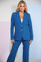 Kate Cooper Single Breasted Geometric Print Blazer – Dazzling Blue – KCS26125