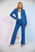 Kate Cooper Single Breasted Geometric Print Blazer – Dazzling Blue – KCS26125
