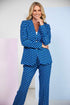 Kate Cooper Single Breasted Geometric Print Blazer – Dazzling Blue – KCS26125
