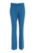 Kate Cooper Boot-Cut Geometric Print Trouser – Dazzling Blue – KCS26126