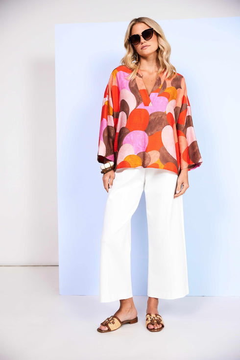 Kate Cooper Wide Leg Cropped Jersey Pull-Up Trouser – Cream – KCS26169