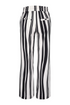 Kimara Women's Mara Pants 2 High-Waist Straight Leg Wavy Stripe Print