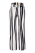 Kimara Women's Mara Pants 2 High-Waist Straight Leg Wavy Stripe Print