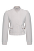 Kimara Fashion Women's Silver White Pearl Bomber 2 Travel-Heavy Jacket