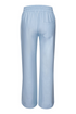 Kimara Fashion Women's Light Blue Denim Lyan Wide-Leg Trousers – Shimmer Finish with Drawstring Wais