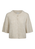 Kimara Fashion Women's Cream Lott Cardigan – Sustainable Knit Button-Down with 3/4 Sleeves