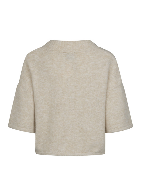 Kimara Fashion Women's Cream Lott Cardigan – Sustainable Knit Button-Down with 3/4 Sleeves